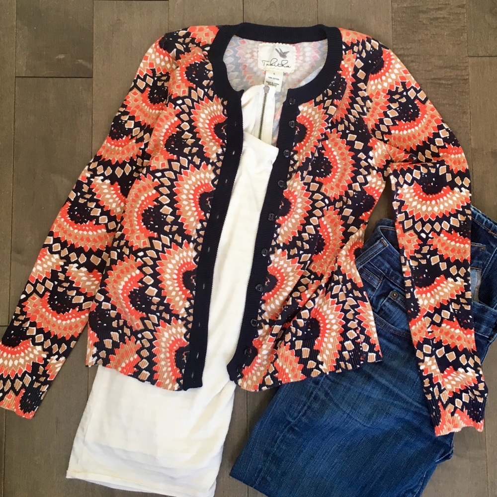 Anthro - colorful cardigan- like NEW (sm)