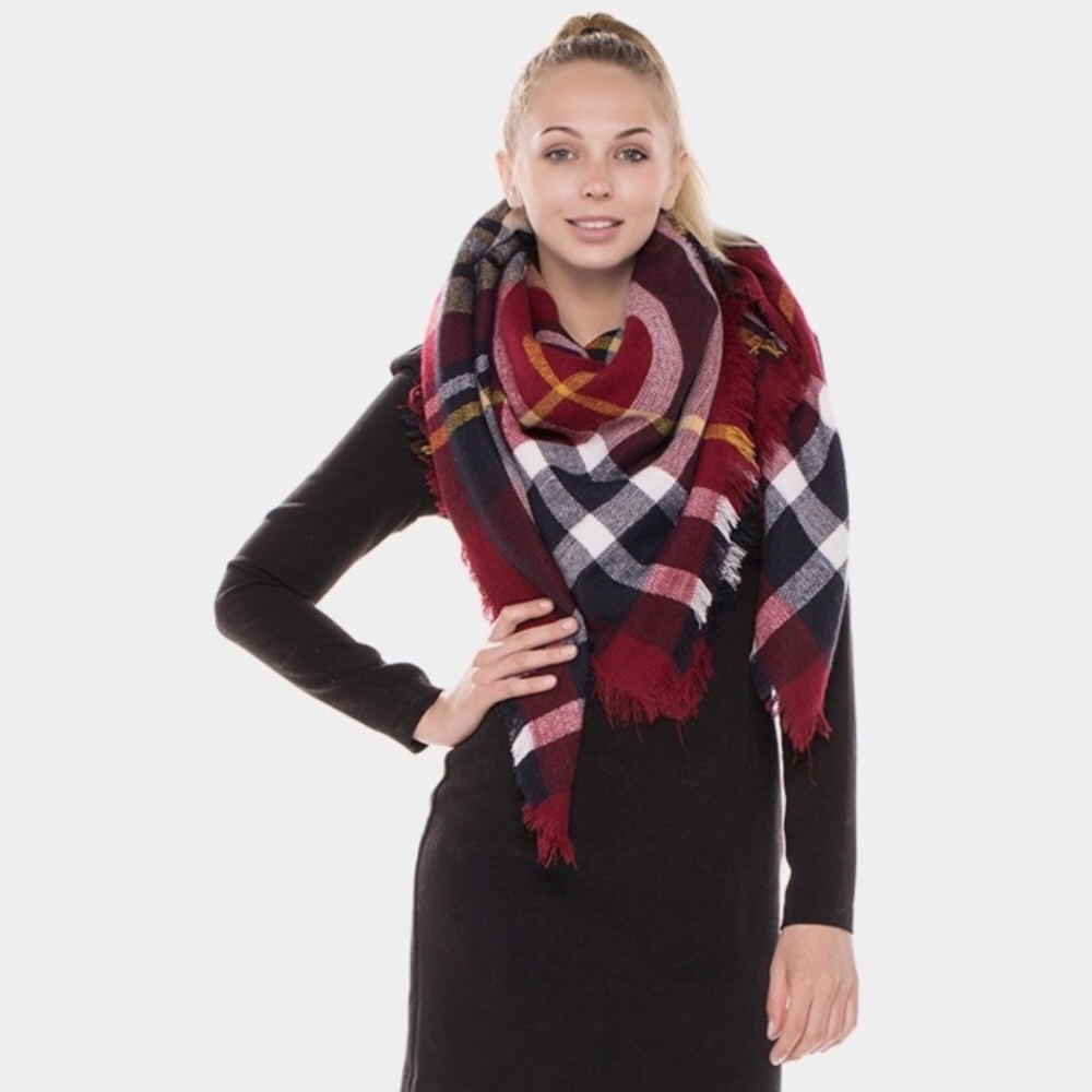 Plaid Blanket Scarf
