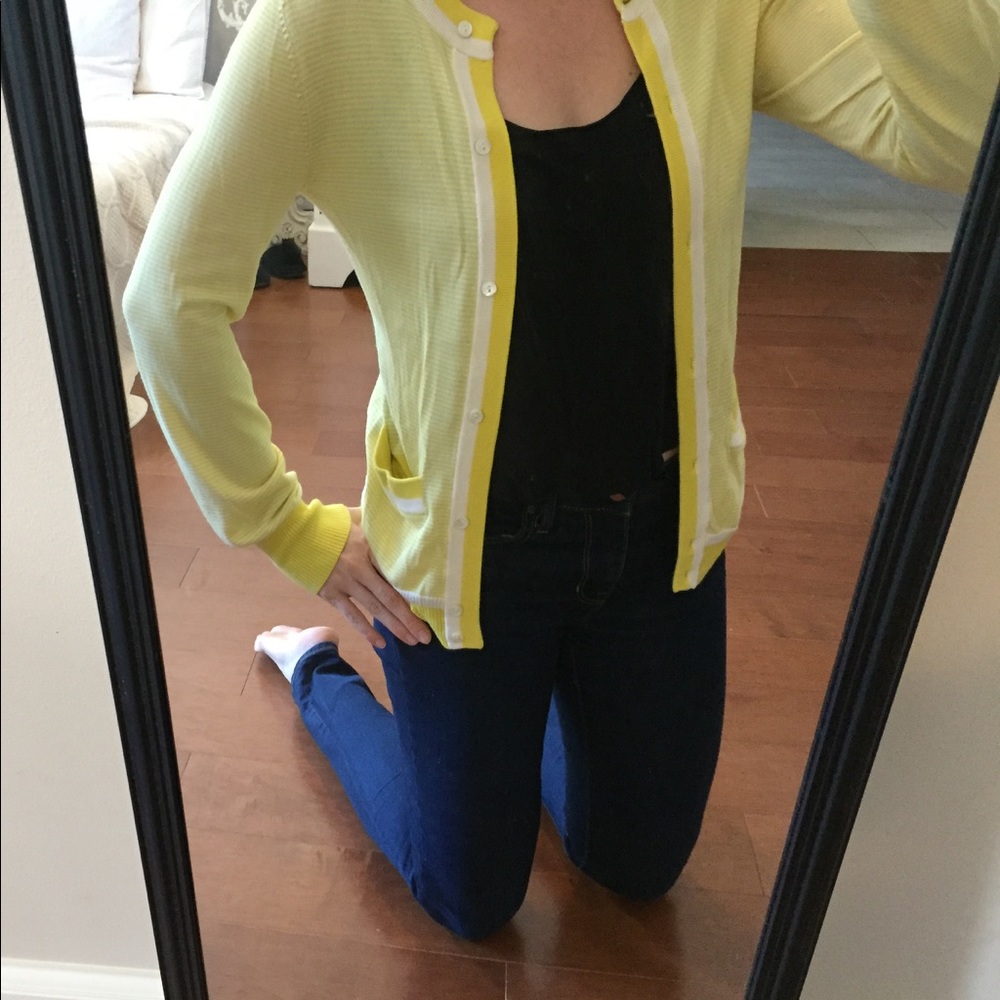 Trina Turk Fall Yellow Cardigan