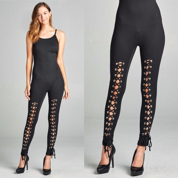 Lace up leg jumpsuit Clearance