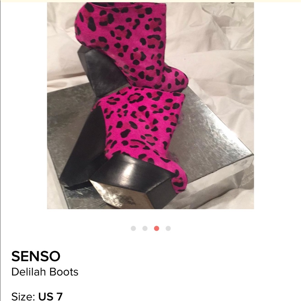 Senso Delilah boots hot pink pot dots