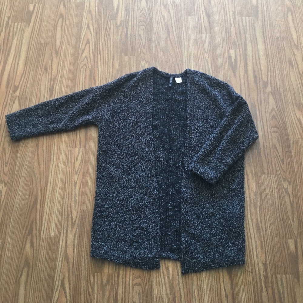 H&M Charcoal Faux-Wool Cardigan
