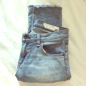 Rag and bone light wash straight leg jeans