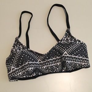 Strappy, tribal print bathing suit top