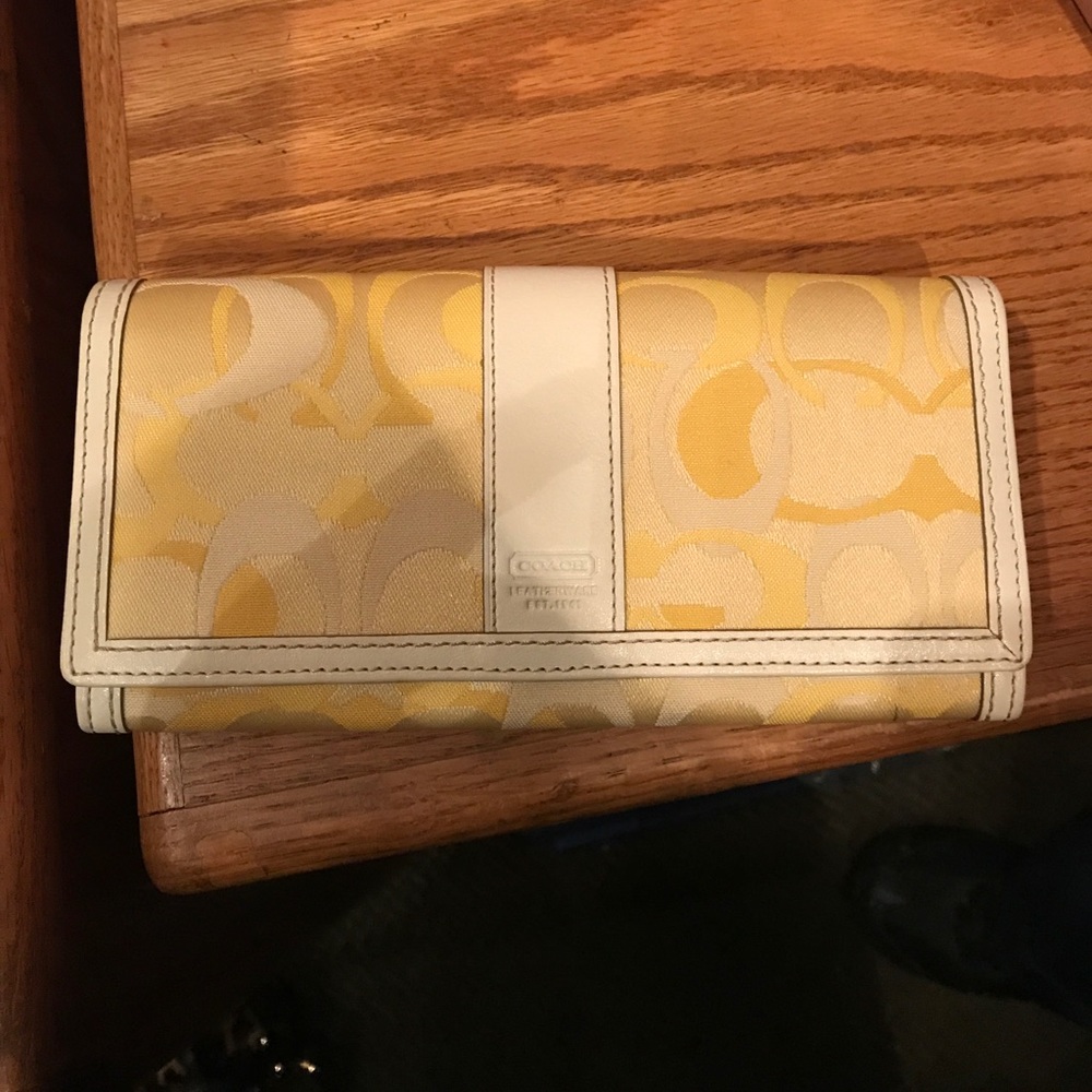 Yellow coach wallet