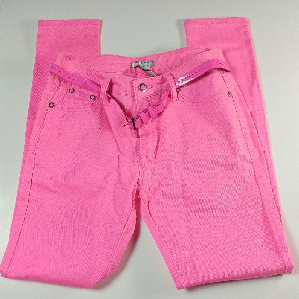 ALBERTO MAKALI sz 4 SKINNY Jeans BRIGHT PINK