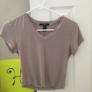 Beige crop top