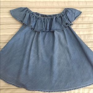 Chambray off the shoulder top