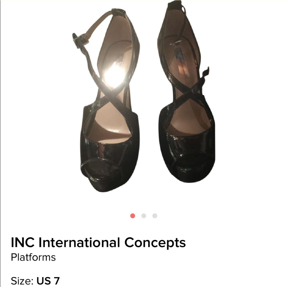 Inc international patent leather pumps