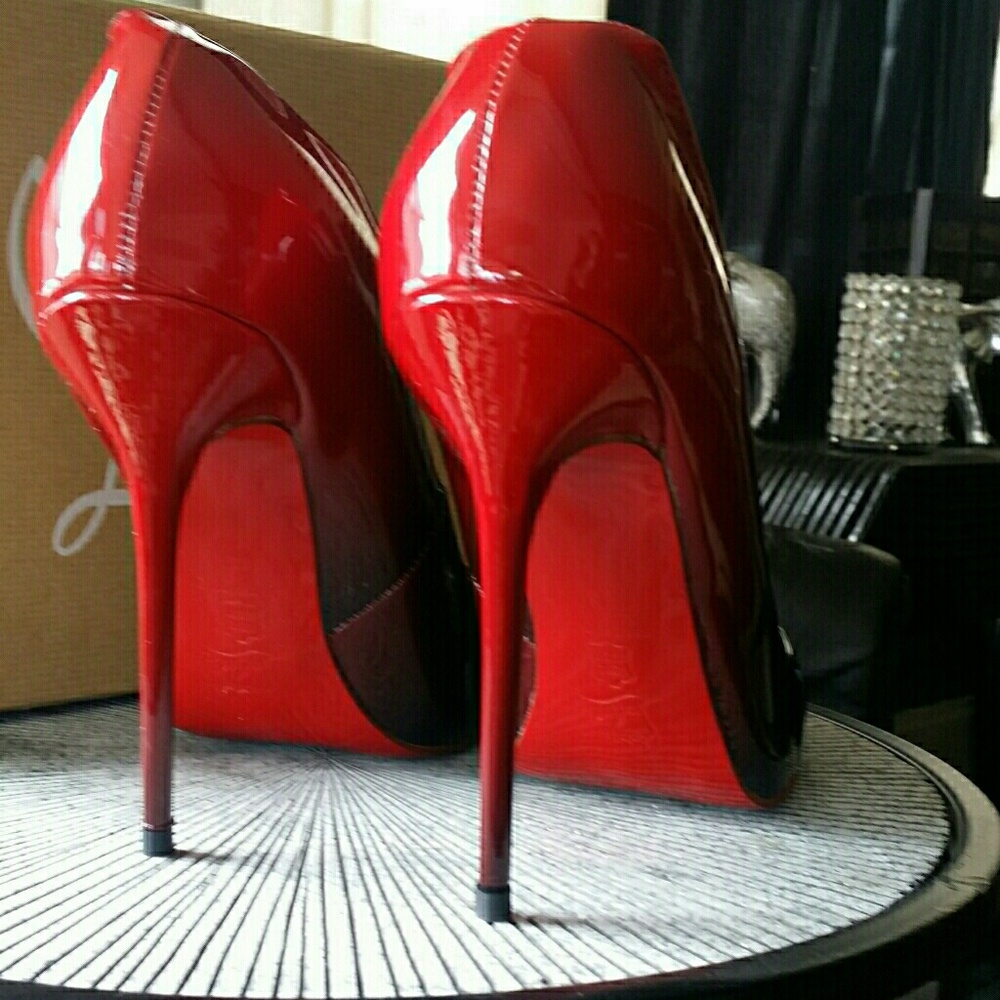 NIB BLACK / RED OMBRE 120MM 4.7" HEELS