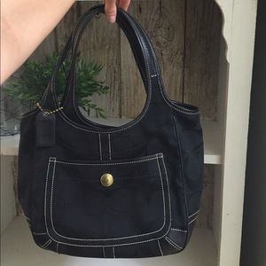 Black Coach Signature Collection Ergo Purse