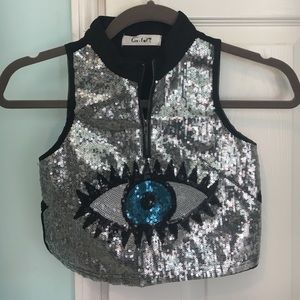 ⭐️Sequin Eye Crop Top⭐️
