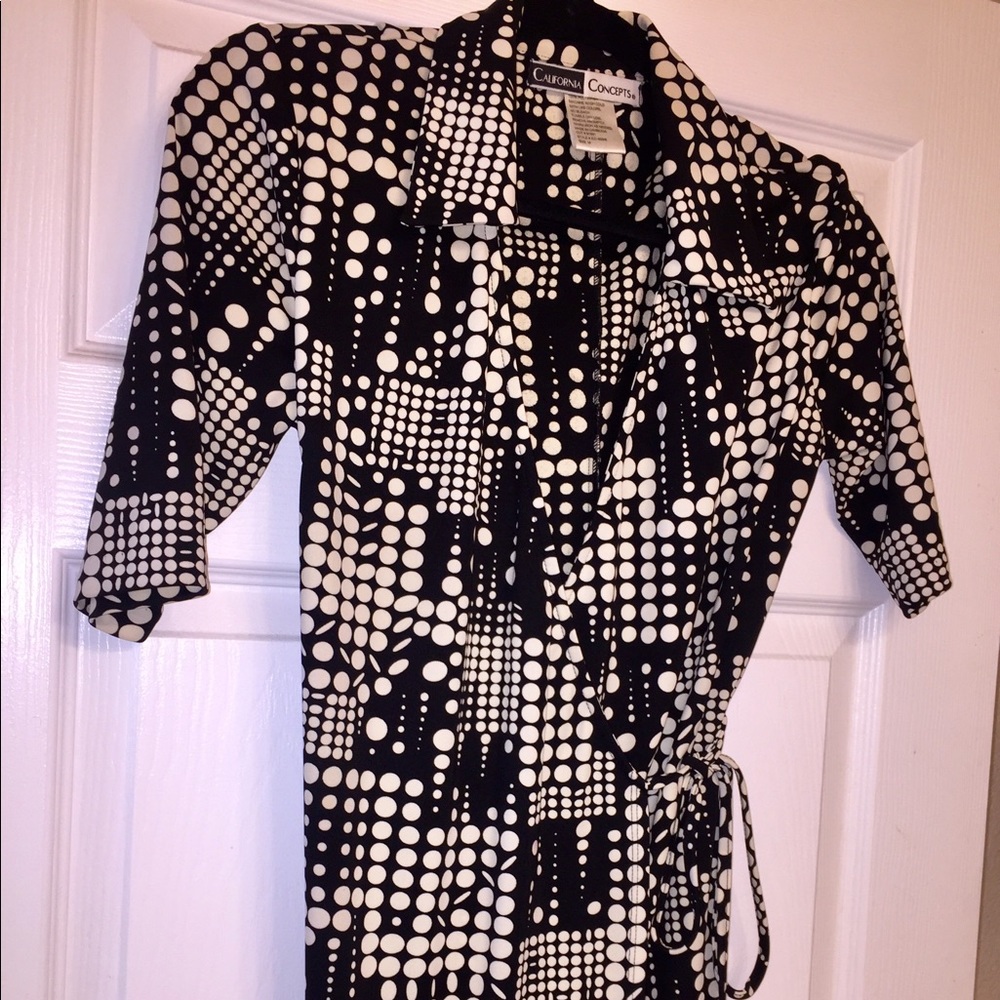 Black & White Wrap dress