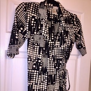 Black & White Wrap dress