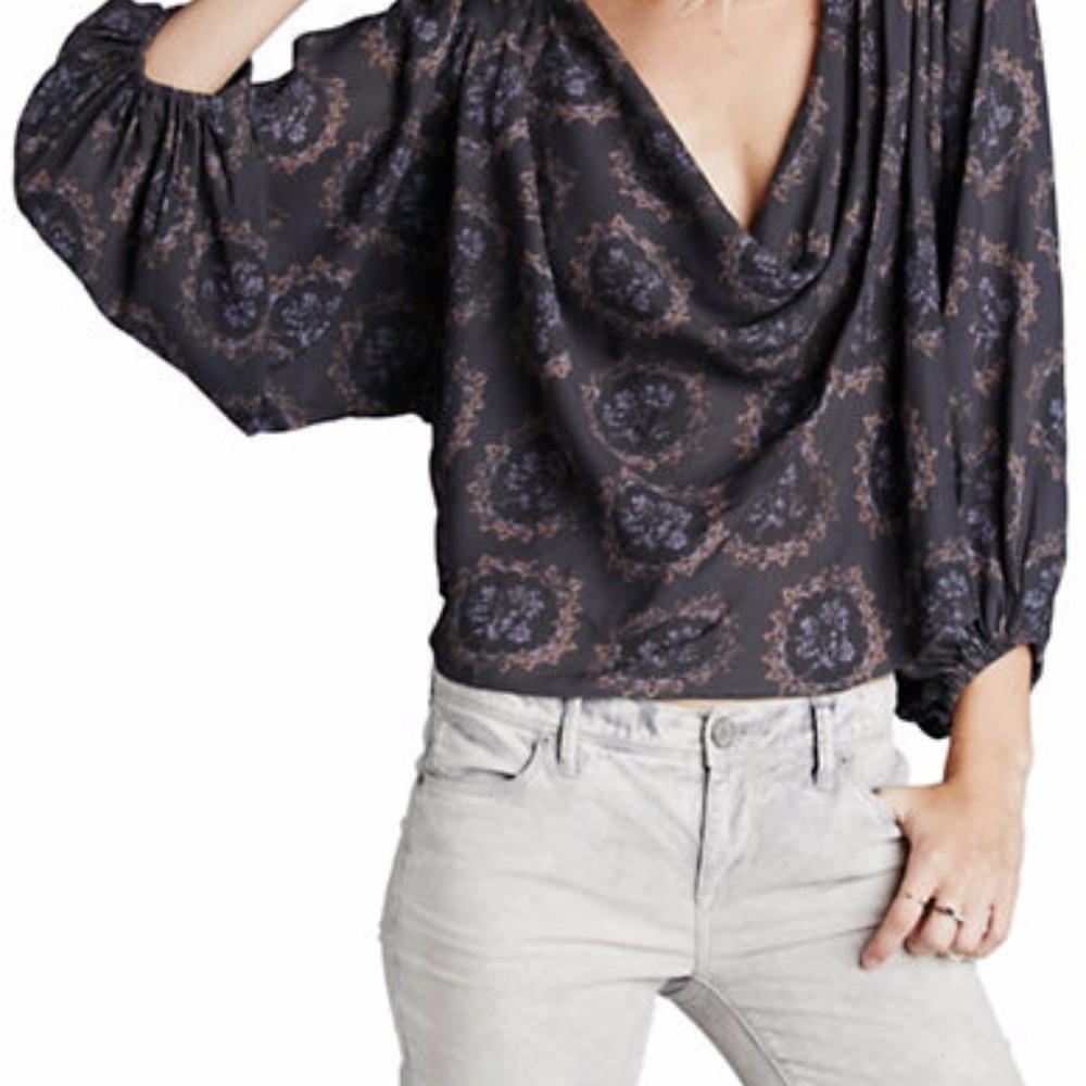 FP dramatic sleeve blouse NWT