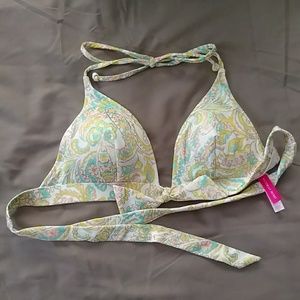 Victoria's Secret white Paisley bikini top.