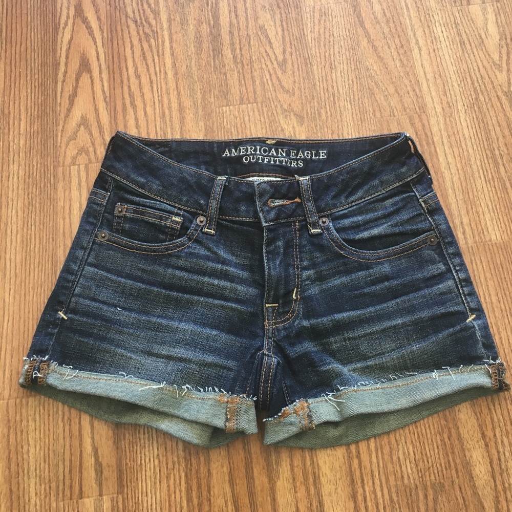 American Eagle Dark Wash Denim Shorts