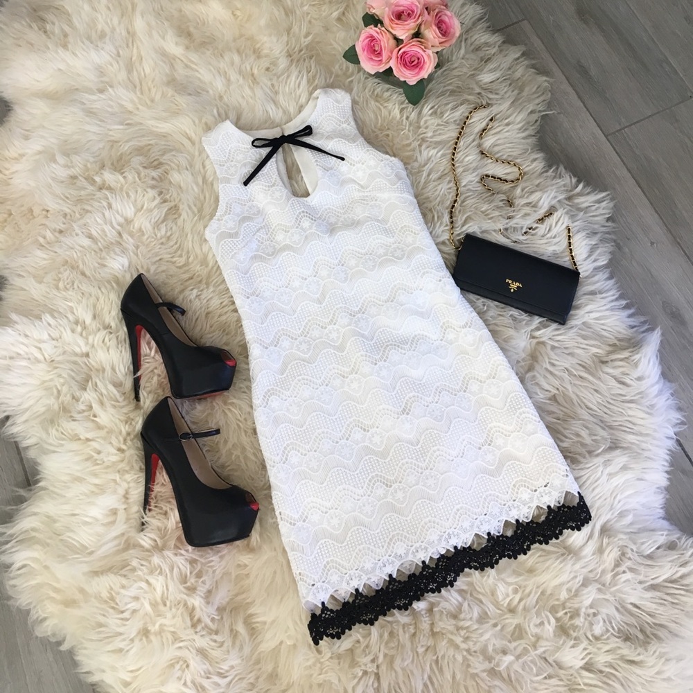 ✨SOLD✨Dress The Population White Lace Sheath Dress - Picture 1 of 4