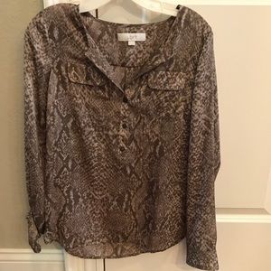 Loft animal print top