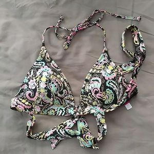 Victoria's Secret black Paisley bikini top