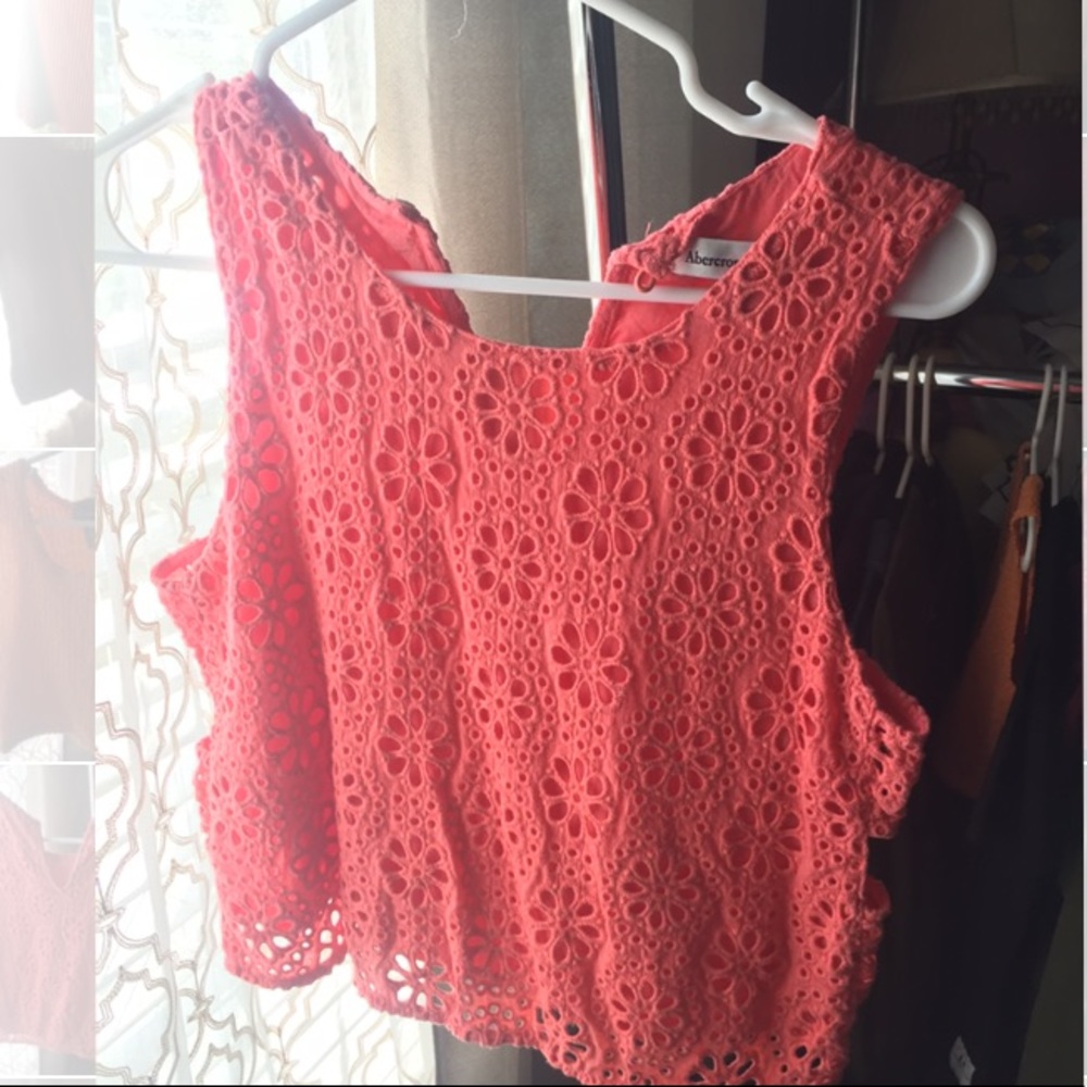 Flowy Coral Crop Top