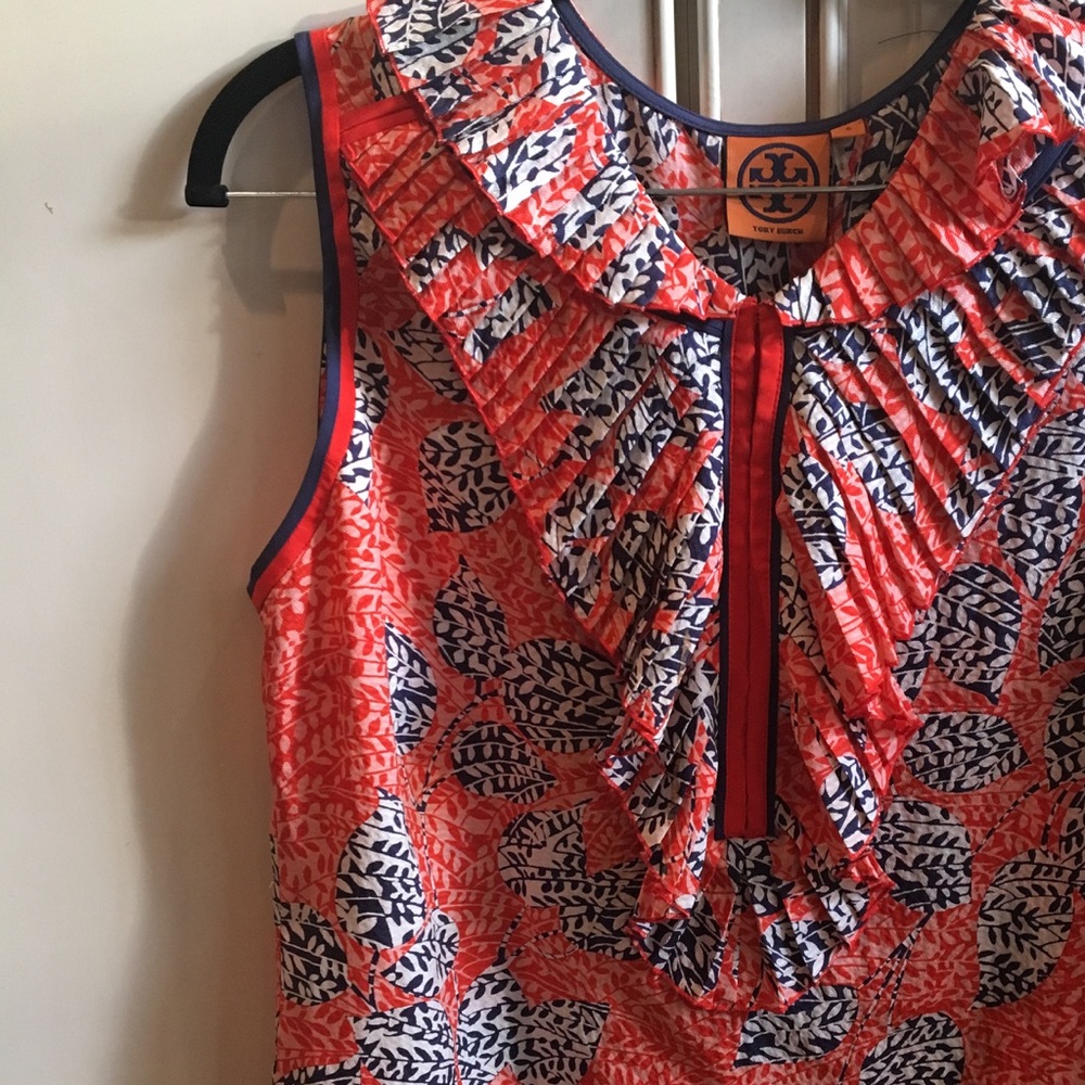 Tory Burch sleeveless patterned blouse