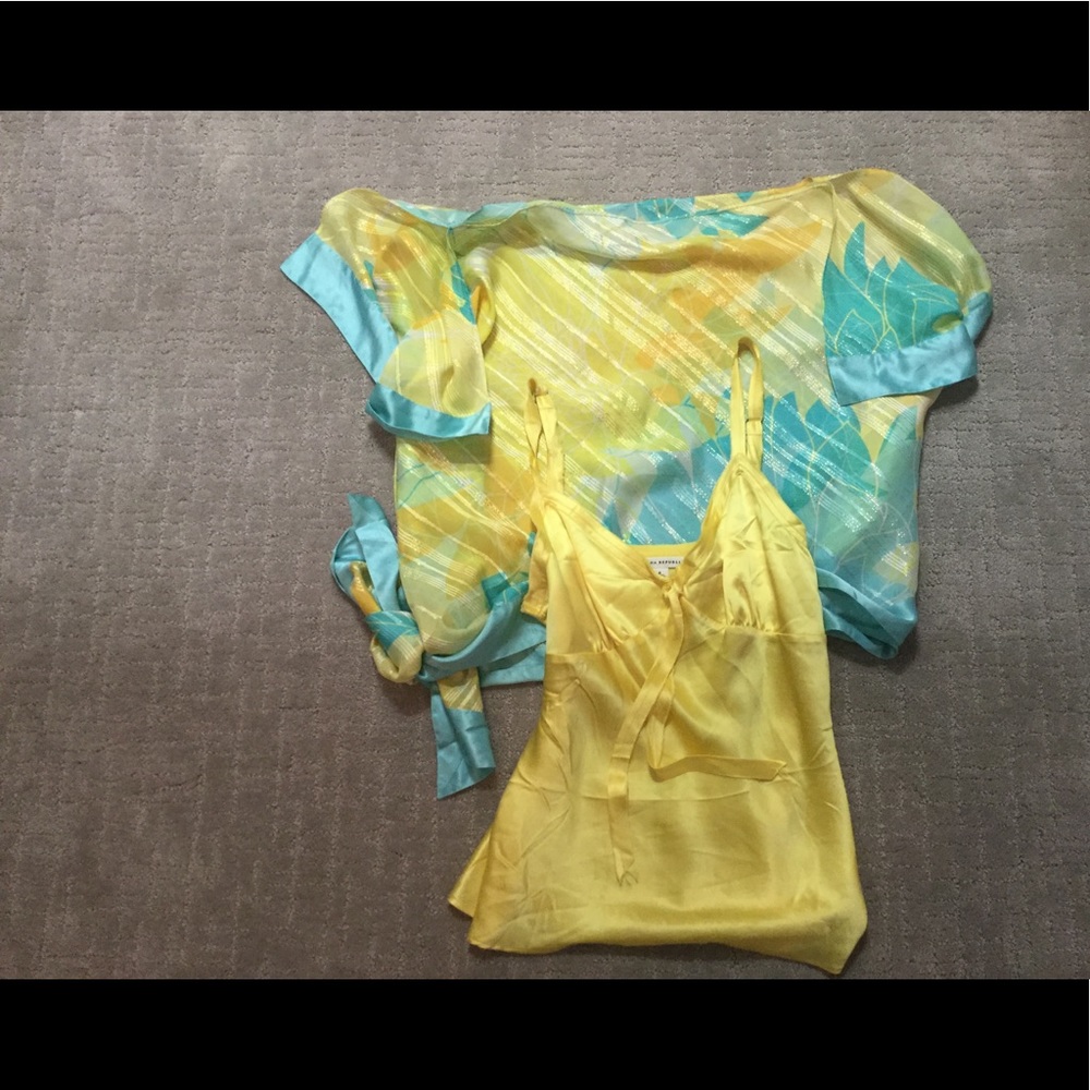 Silk cami & sexy overlay