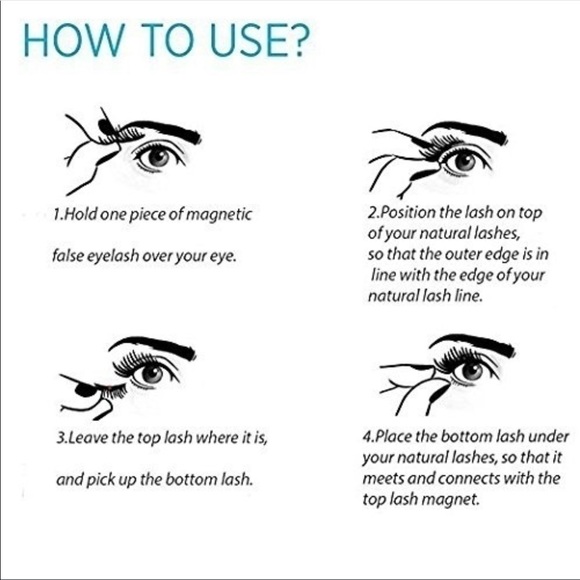 Double magnetic 3D eyelashes extensions NWOT - Picture 3 of 5