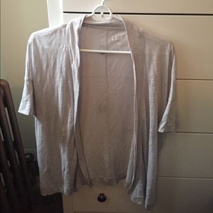 Linen short sleeve open shawl from Loft