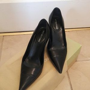 Sergio Rossi black leather stiletto 36 1/2 6.5 Sergio Rossi black leather stiletto 36 1/2 6.5