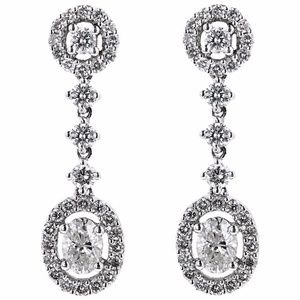 Diamond Earrings 18k white gold gorgeous!!!!!!!!!