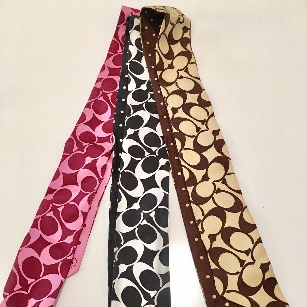 EUC Coach Signature Hair Scarfs / Headbands