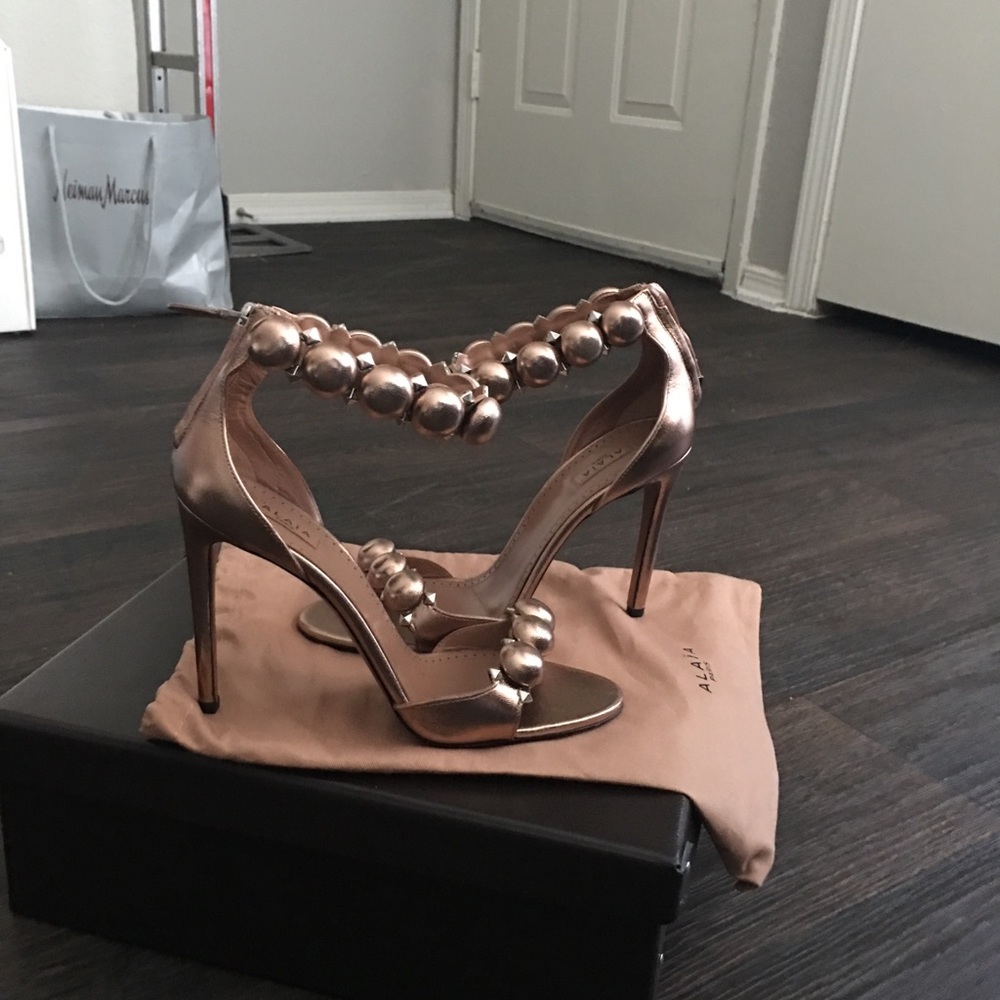 Alaia Metallic Studded Heels size 38