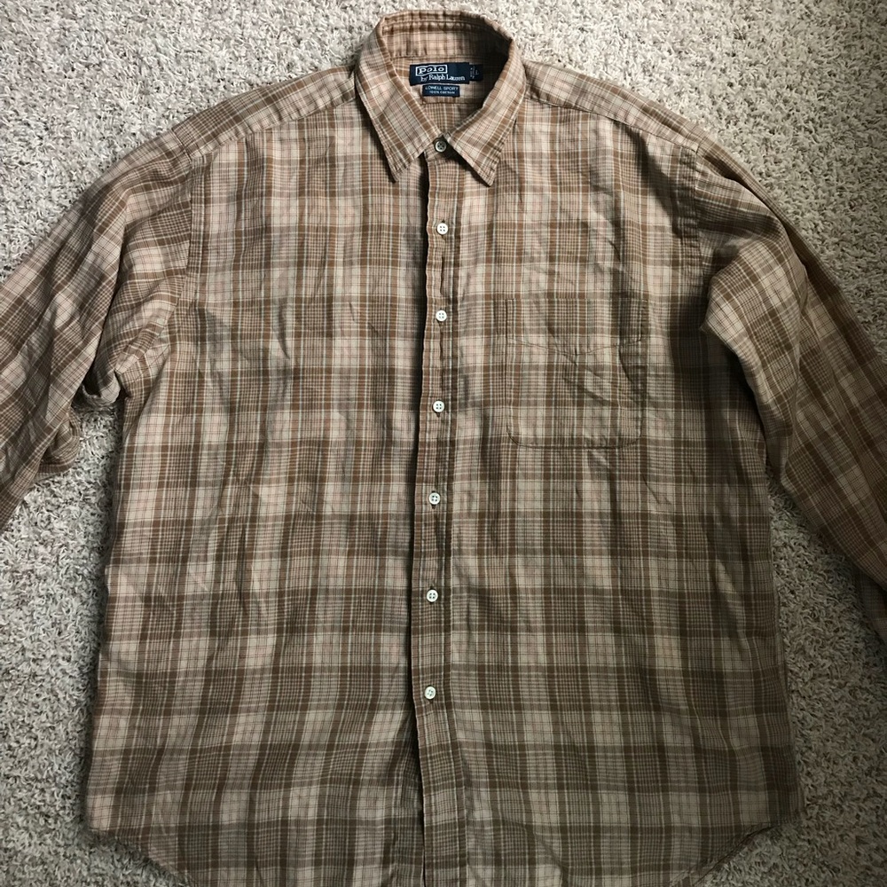 Men's Brown Polo Shirt Size L