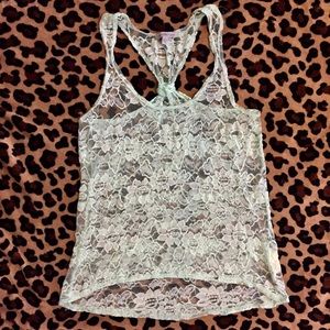 Charlotte Russe Mint Lace Top