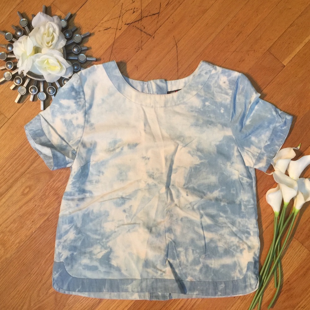 Denim Tie dye top