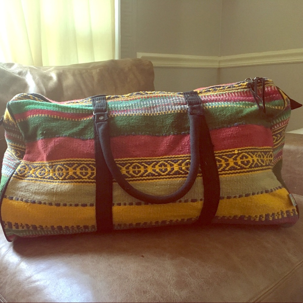Woven Vintage Duffle Bag
