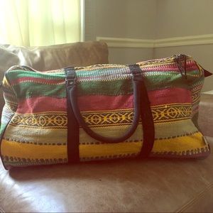 Woven Vintage Duffle Bag