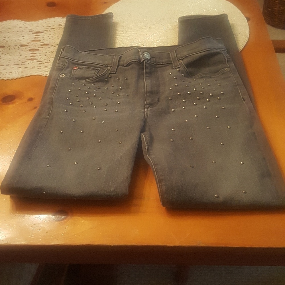 Hudson Skinny Studded Jeans