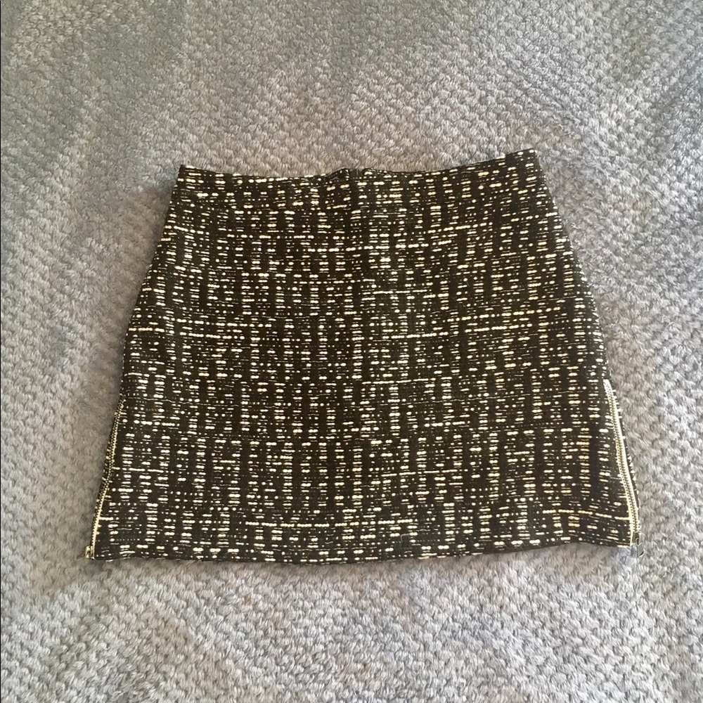 Topshop black and white mini skirt