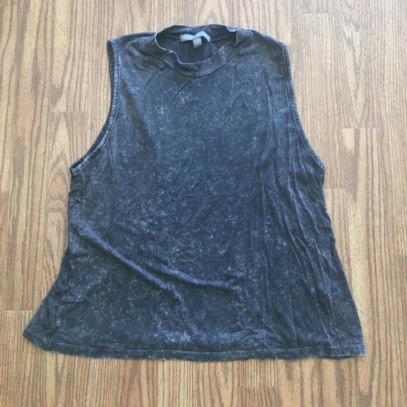 High-Neck Acid Wash Tank Top - Picture 1 of 3