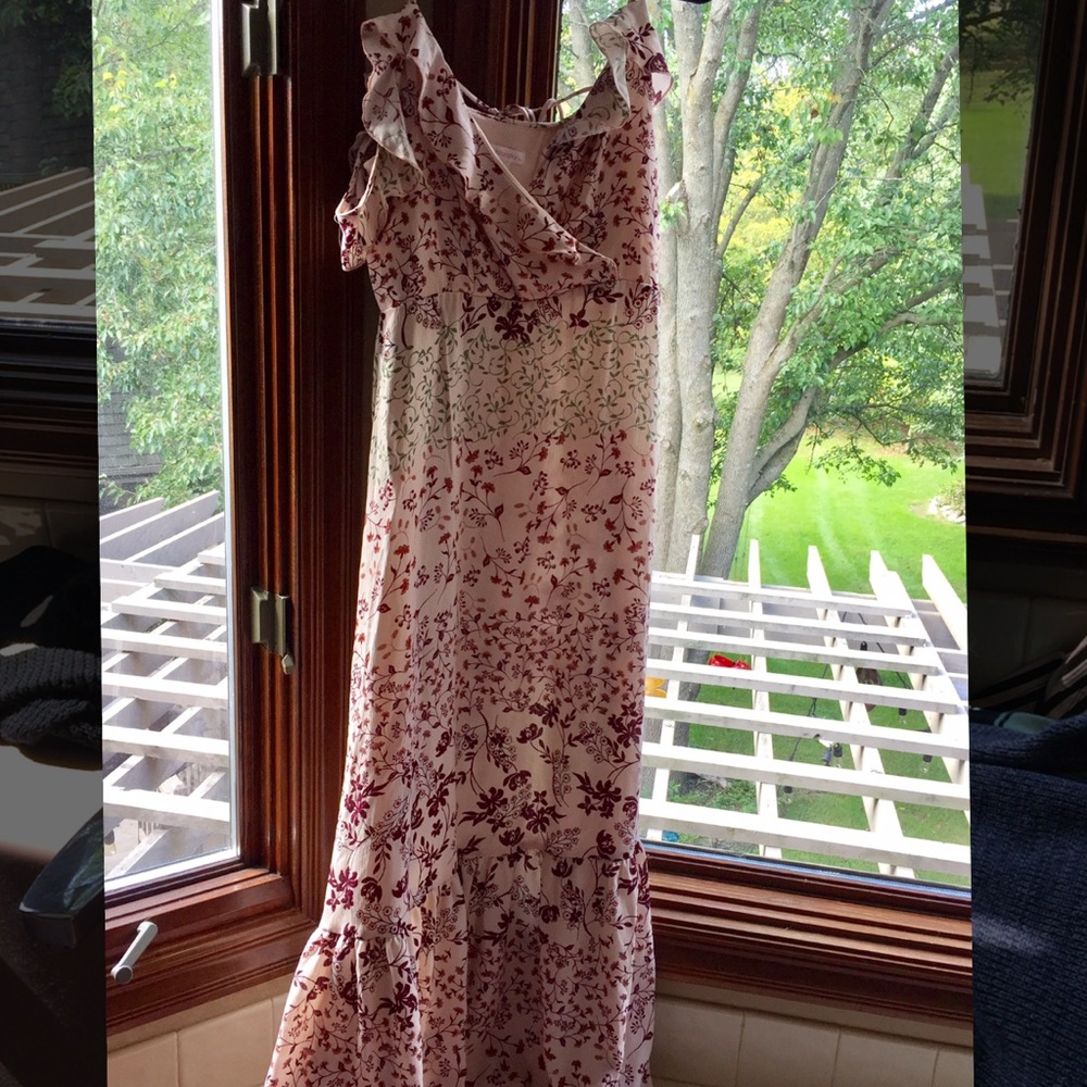 Off the shoulder floral maxi dress