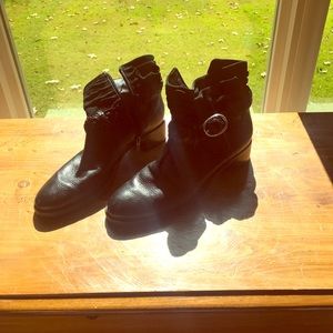 Brighton Black Leather Booties