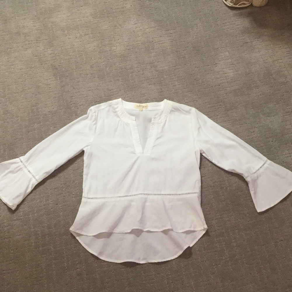 White cotto blouse