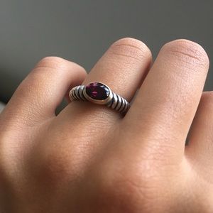 Ruby and gold banded ring