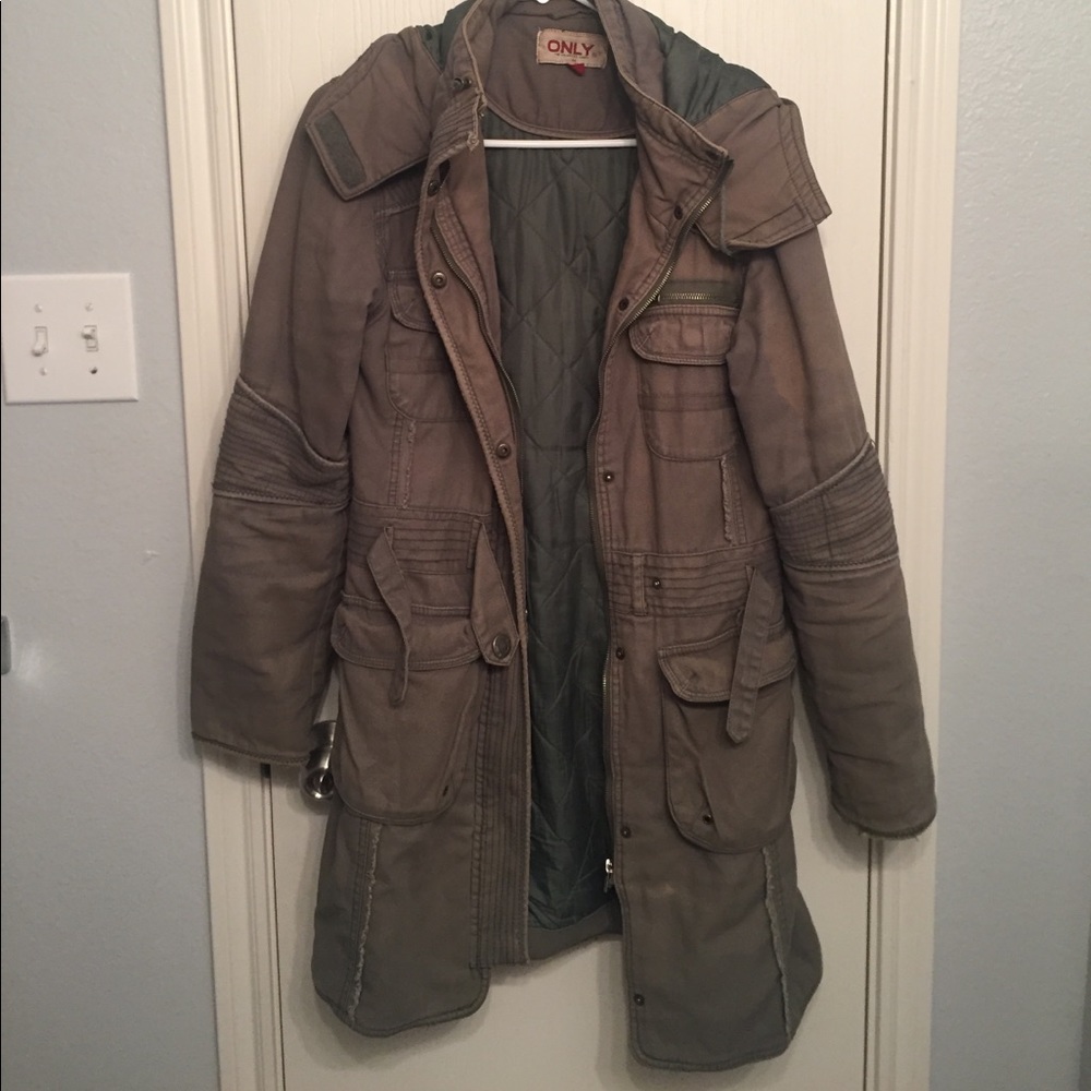 Army green coat