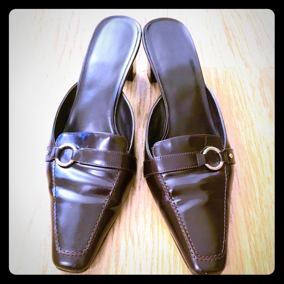 Leather Slip-On Mules - Size 8 1/2 - Picture 2 of 4