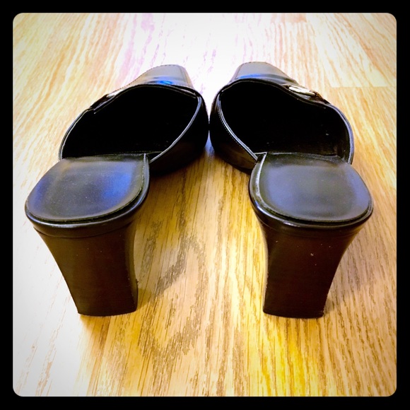 Leather Slip-On Mules - Size 8 1/2 - Picture 3 of 4