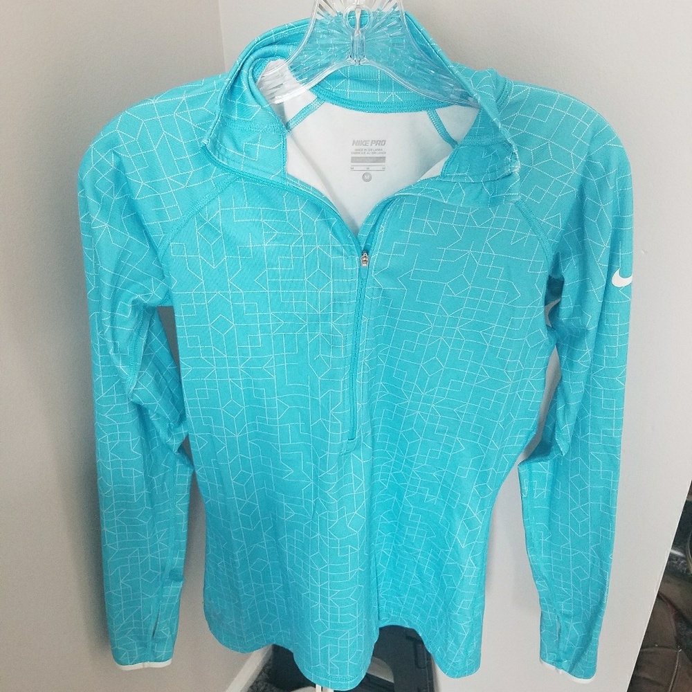 Bright Blue Nike Dri-fit Half-zip