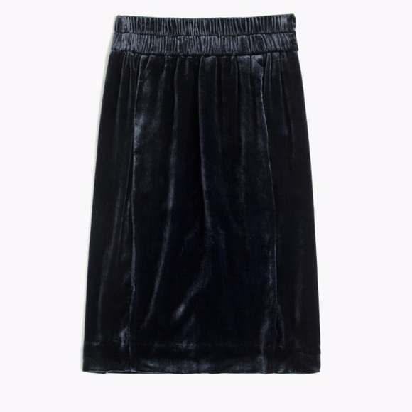 J.Crew Pull-on Velvet Skirt Navy S--Last 1! - Picture 2 of 2